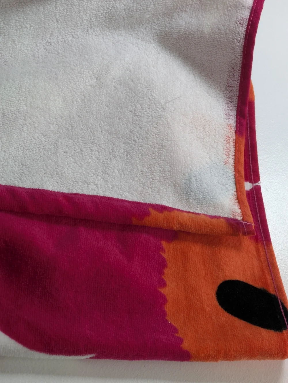 Marimekko Unikko Towel Red Pink White Floral Beach Towel Finland Bath Design New